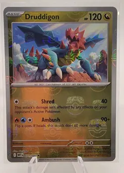 Pokemon Cards - Druddigon (Master Ball Reverse Holo) 071/086 SV11W White Flare - Image 1