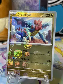 Pokemon Cards - Druddigon (Master Ball Reverse Holo) 071/086 SV11W White Flare - Image 1