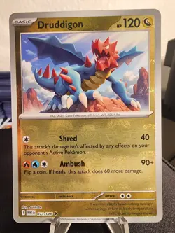 Pokemon Cards - Druddigon (Master Ball Reverse Holo) 071/086 SV11W White Flare - Image 1
