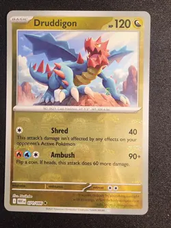 Pokemon Cards - Druddigon (Master Ball Reverse Holo) 071/086 SV11W White Flare - Image 3