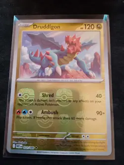 Pokemon Cards - Druddigon (Master Ball Reverse Holo) 071/086 SV11W White Flare - Image 1