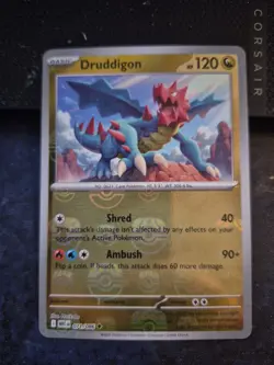 Pokemon Cards - Druddigon (Master Ball Reverse Holo) 071/086 SV11W White Flare - Image 1