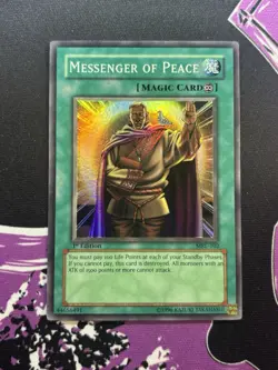 Yugioh Messenger of Peace MRL-102 Super Rare 1st Edition NM/Mint Magic Ruler - Image 1