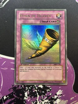 Yugioh Horn of Heaven MRD-130 Ultra Rare 1st Edition LP Metal Raiders - Image 1