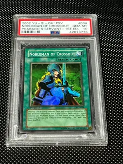 YUGIOH PSA 10 Nobleman of Crossout PSV-034 Super Rare 1st Edition *3776 - Image 1