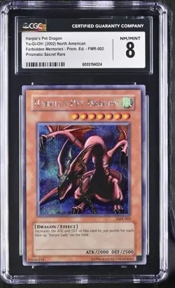 YuGiOh Harpie's Pet Dragon (Forbidden Memories) Promo FMR-002 CGC 8 NM-MT+ - Image 1