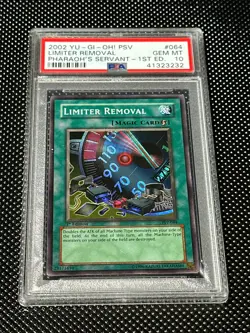YUGIOH PSA 10 Limiter Removal PSV-064 Super Rare 1st Edition *3232 - Image 1