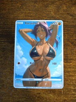Beautiful Waifu Card - Yoruichi Beach - Goddess ACG Custom DIY Fan Art Card - Image 1