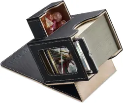 Stylish Black and Pale Gold MTG Deck Box - Perfect for Trading Card Collectors - Image 3