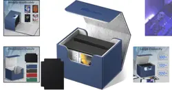 Elegant Waterproof Card Deck Box for 100+ Cards with Magnetic Closure in Blue - Image 2
