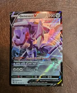 Genesect V 185/264 Fusion Strike Ultra Rare Holo Pokemon TCG Card NM - Image 1