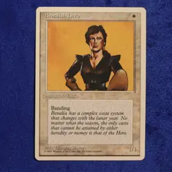 1995 Magic The Gathering Fourth Edition: Benalish Hero (mtg13) Douglas Shuler - Image 1