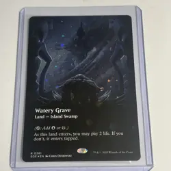 MTG Watery Grave Borderless Galaxy Foil Edge Of Eternities 0381 - Image 1