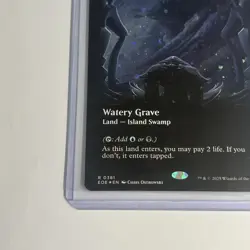 MTG Watery Grave Borderless Galaxy Foil Edge Of Eternities 0381 - Image 3