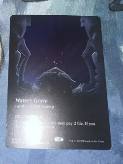 MTG Watery Grave Borderless Galaxy Foil Edge Of Eternities 0381 - Image 3
