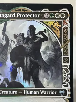 MTG: Maja, Bretagard Protector (Showcase) Kaldheim Foil Green White Border Art - Image 2