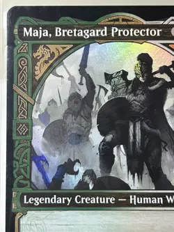 MTG: Maja, Bretagard Protector (Showcase) Kaldheim Foil Green White Border Art - Image 3