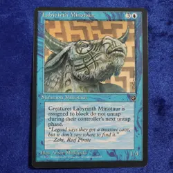 1995 Magic The Gathering Homelands: Labyrinth Minotaur (mtg123) Anson Maddocks - Image 1