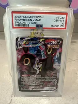2022 POKEMON SWSH FA/UMBREON VMAX BRILLIANT STARS PSA 10 #TG23 - Image 2