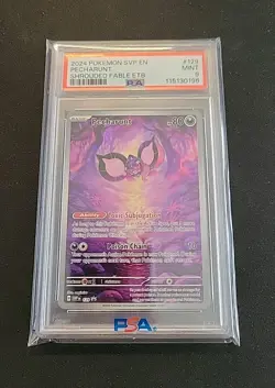2024 Pokemon Shrouded Fable ETB PECHARUNT 129 Black Star Promo PSA 9 - Image 5