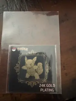 Wartortle 24K Gold Plated Pokemon Sticker Korean Striking Popping Candy - Image 1