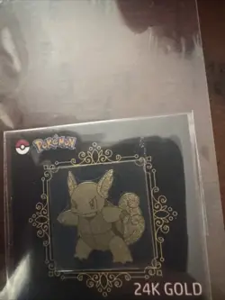 Wartortle 24K Gold Plated Pokemon Sticker Korean Striking Popping Candy - Image 3