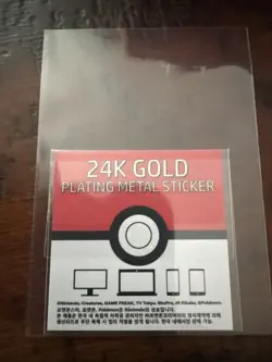 Wartortle 24K Gold Plated Pokemon Sticker Korean Striking Popping Candy - Image 4