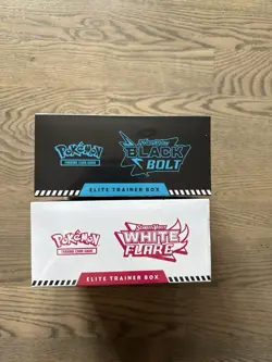 Pokemon Black Bolt And White Flare ETB Combo TCG Bought From Best Buy - Image 2