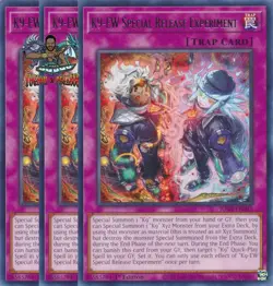 Yugioh! 3x K9-EW Special Release Experiment JUSH-EN041 Rare 1st Ed NM - Image 1