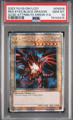 PSA 10 Red Eyes Black Dragon 25th Quarter Century Secret Rare LC01-EN006 Yugioh - Image 1