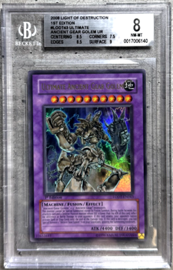 Yugioh Card 1st Ed. Ultimate Ancient Gear Golem UR BGS 8, LODT-EN043 2008 (1) - Image 1