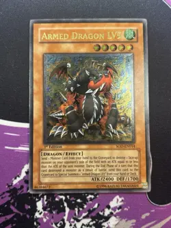 Yugioh Armed Dragon LV5 SOD-EN014 Ultimate Rare 1st Edition Soul of the Duelist - Image 1