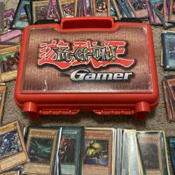 Yu-Gi-Oh! Limited Edition Vintage Red Gamer Card Carrying Case Yugioh With Cards - Image 1