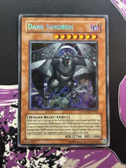 Yugioh Dark Simorgh SOVR-EN092 Secret Rare Unlimited NM Stardust Overdrive - Image 1