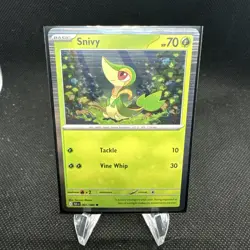 Pokemon Black Bolt White Flare 001/086 Snivy Foil Holo Poster Collection Promo - Image 1