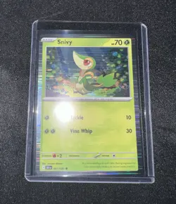 Pokemon Black Bolt White Flare 001/086 Snivy Foil Holo Poster Collection Promo - Image 1