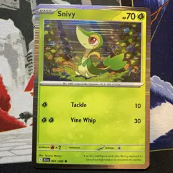 Pokemon Black Bolt White Flare 001/086 Snivy Foil Holo Poster Collection Promo - Image 1