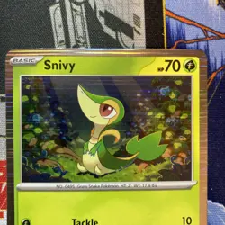 Pokemon Black Bolt White Flare 001/086 Snivy Foil Holo Poster Collection Promo - Image 3