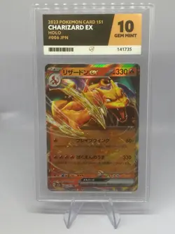 Pokemon TCG Charizard EX 006/165 Japanese 151 Ace 10 Graded Gem Mint - Image 1
