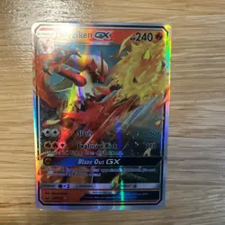 Pokemon Sun & Moon Celestial Storm Blaziken GX Card 28/168 - Image 1