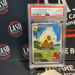 ALOLAN DUGTRIO PSA 10 2024 POKEMON SURGING SPARKS SSP EN #208 ILLUSTRATION RARE - Image 1