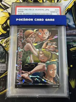 Psa10 One Piece Wafer Card Nami Luffy Zoro Sanji - Image 1