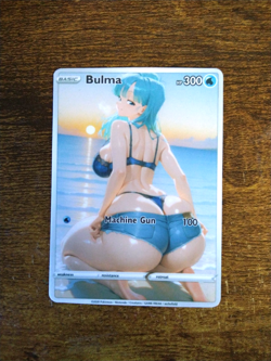 Beautiful Waifu Card - Bulma Swim - Goddess ACG Custom DIY Fan Art Card - Image 1