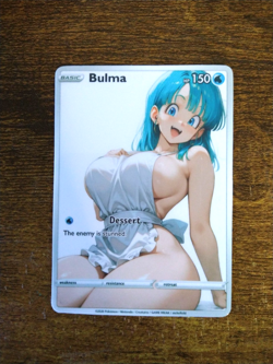 Beautiful Waifu Card - Bulma Cooking - Goddess ACG Custom DIY Fan Art Card - Image 1