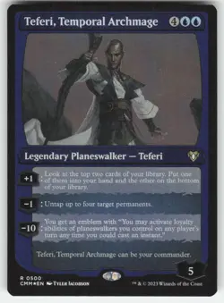 MTG - Teferi, Temporal Archmage (Foil Etched) 500 Commander Masters NM - Image 1