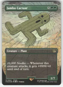 MTG - Jumbo Cactuar (Borderless) 343 FINAL FANTASY NM FOIL - Image 1