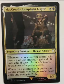Mtg Fallout Maccready, Lamplight Mayor NM Foil - Image 1