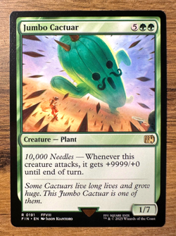 Magic MTG Final Fantasy Jumbo Cactuar #191 FIN *NON-FOIL* Rare - Image 1