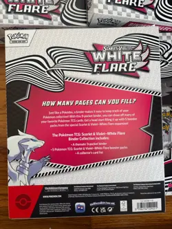 Pokemon TCG White Flare Binder Collection Lot 5 Sealed Scarlet & Violet Reshiram - Image 3