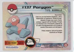 Porygon Italian Topps Pokemon TV Animation Edition Series 3 #137 2000 04qn - Image 2